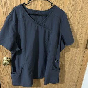 Cherokee Infinity Women's Mock Wrap Solid Scrub Top